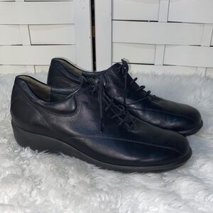 Durea Greenway Black Leather Shoes Oxfords